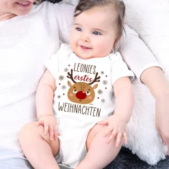 Babybody - erstes Weihnachten - mit niedlichem Rentiermotiv