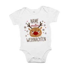 Babybody - erstes Weihnachten - mit niedlichem Rentiermotiv