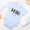 Babybody in hellblau mit Name für MINI - Jungen