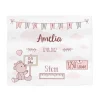 Baby Kuscheldecke mit Teddymotiv zur Geburt
