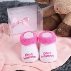 Babys erste Söckchen - Kleine Schwester in rosa