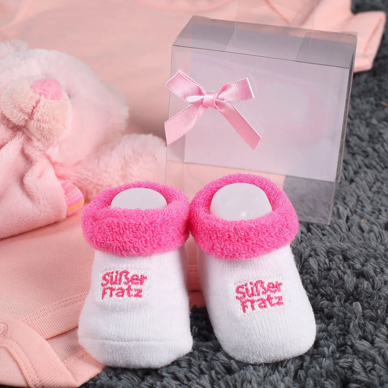 Babys erste Söckchen - Süßer Fratz in rosa
