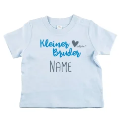 Baby Shirt Kleine Schwester / Kleiner Bruder mit Namensaufdruck