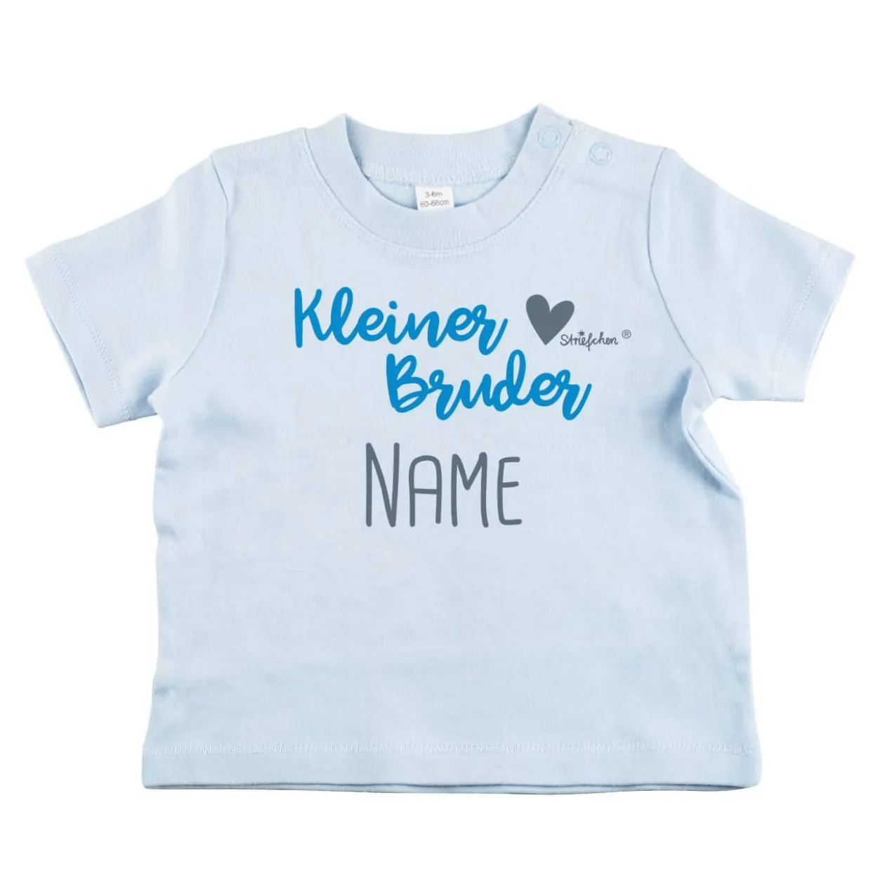 Baby Shirt Kleine Schwester / Kleiner Bruder mit Namensaufdruck
