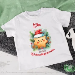 Baby T-Shirt - das süßeste Weihnachtsplätzchen - zu Weihnachten mit Name