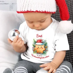 Baby T-Shirt - das süßeste Weihnachtsplätzchen - zu Weihnachten mit Name