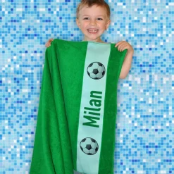 Badetuch für Fußballer mit Wunschname