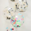 Ballons mit Punkte und Sterne Konfetti 30 cm - 4 Stück