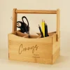 Bambusbox mit vier Fächern und Wunschgravur