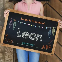 Banner zur Einschulung mit Name und Wunschtext