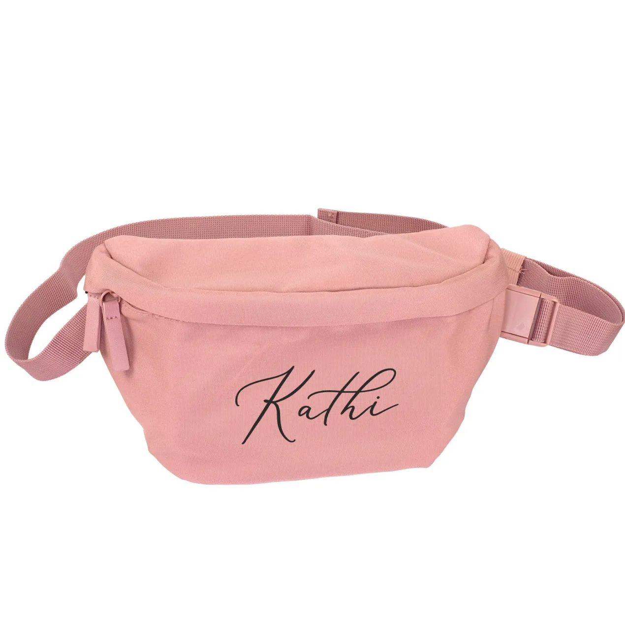 Bauchtasche als Geschenk für Frauen | Personalisierte Gürteltasche für JGA & Geburtstag in Beige Rosa