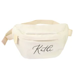 Bauchtasche als Geschenk für Frauen | Personalisierte Gürteltasche für JGA & Geburtstag in Beige Rosa