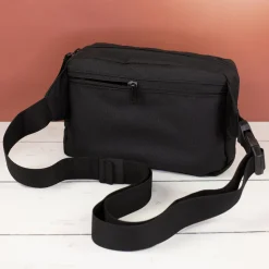 Bauchtasche 'Dog Mom' personalisiert mit Name in Schwarz o. Rosa | Gürteltasche für Hunde Mama & Frauen