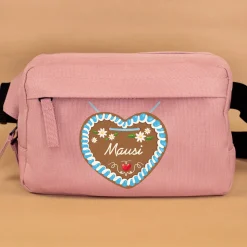 Bauchtasche mit Lebkuchenherz & Name personalisiert | Crossbody Bag für Volksfest, Frauen & Männer