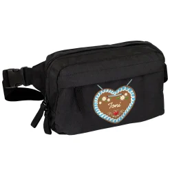 Bauchtasche mit Lebkuchenherz & Name personalisiert | Crossbody Bag für Volksfest, Frauen & Männer