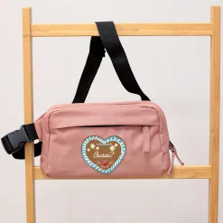 Bauchtasche mit Lebkuchenherz & Name personalisiert | Crossbody Bag für Volksfest, Frauen & Männer