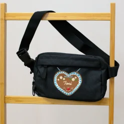 Bauchtasche mit Lebkuchenherz & Name personalisiert | Crossbody Bag für Volksfest, Frauen & Männer