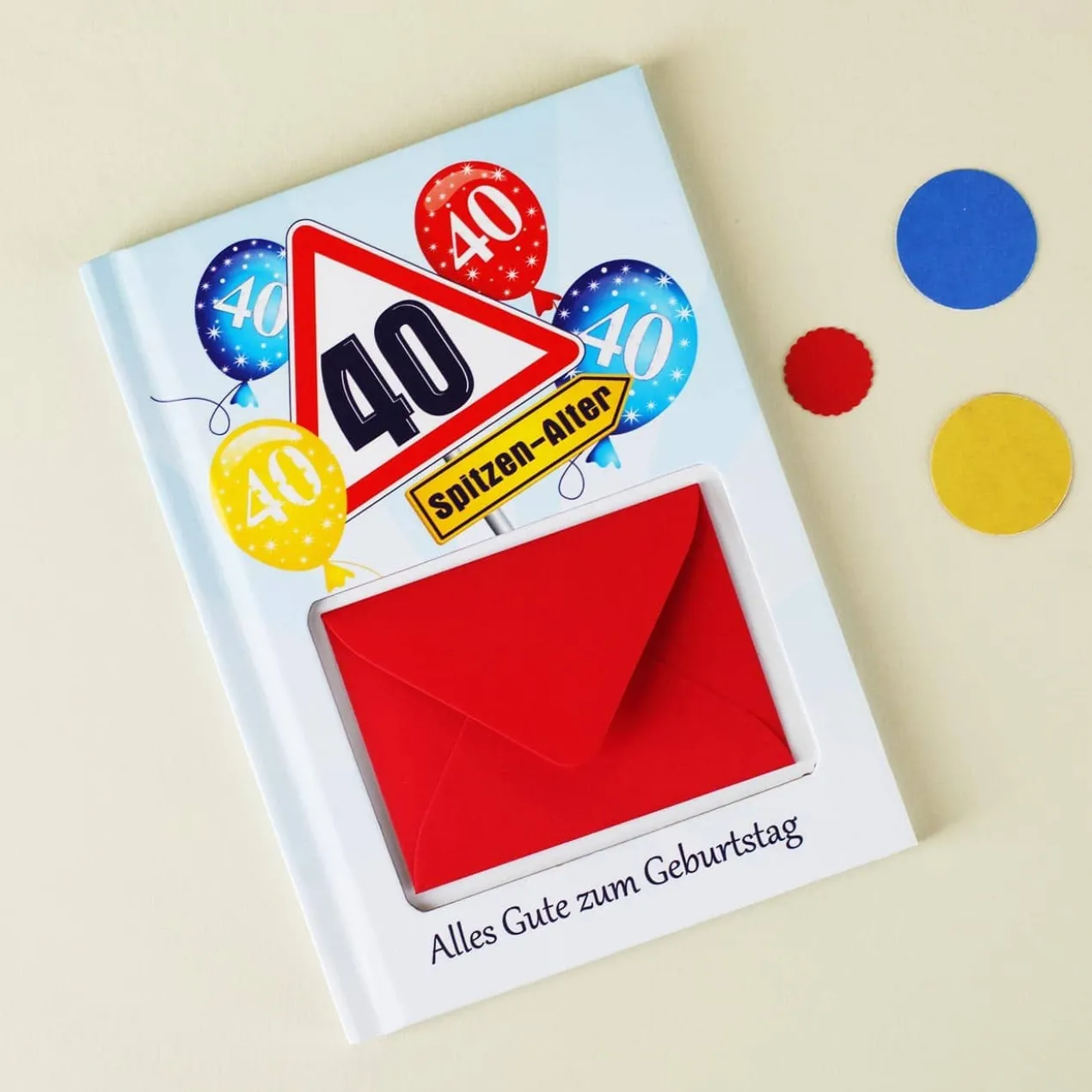 Büchlein Alles Gute zum 40. mit Platz für Geldgeschenk