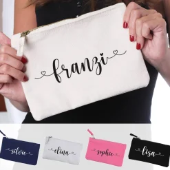 Beautycase in 5 Farben mit Namensaufdruck