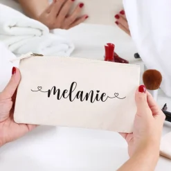 Beautycase in 5 Farben mit Namensaufdruck