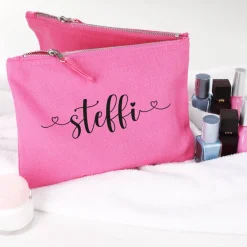 Beautycase in 5 Farben mit Namensaufdruck