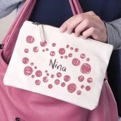 Beautycase mit Kreismotiv und Ihrem Namen
