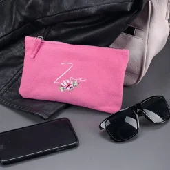 Beautycase mit Magnolienblüte und Name