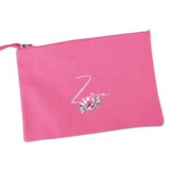 Beautycase mit Magnolienblüte und Name