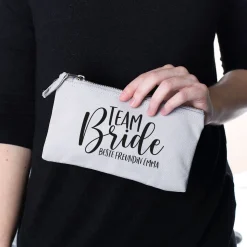 Beautycase mit Namensaufdruck | Team Bride | 5 Farben & Größenauswahl