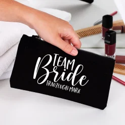 Beautycase mit Namensaufdruck | Team Bride | 5 Farben & Größenauswahl