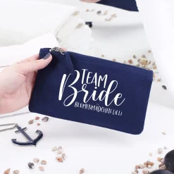 Beautycase mit Namensaufdruck | Team Bride | 5 Farben & Größenauswahl