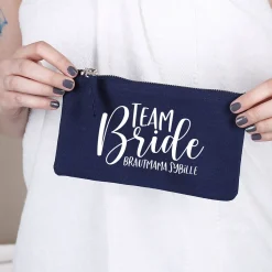 Beautycase mit Namensaufdruck | Team Bride | 5 Farben & Größenauswahl