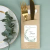 Bedruckte Bestecktaschen im 10-er Set zu besonderen Anlässen - Eukalyptus