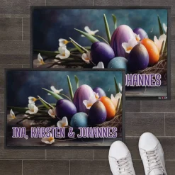 Bedruckte Fußmatten für den Frühling mit Ihrem Text - 6 Motive zur Auswahl