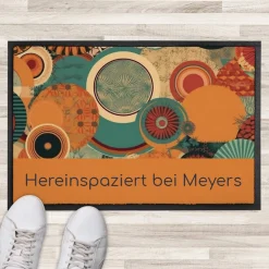 Bedruckte Fußmatten im Boho-Stil mit Text - verschiedene Motive zur Auswahl