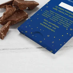 Bedruckte Schokolade als Geschenk zu Weihnachten mit persönlichem Grußtext