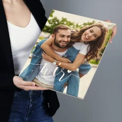 Bedrucktes Holzbild mit Ihrem Foto und verschiedenen Motiven zur Auswahl