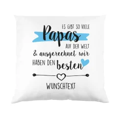 Bedrucktes Kissen zum Vatertag mit persönlichem Wunschtext