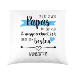 Bedrucktes Kissen zum Vatertag mit persönlichem Wunschtext