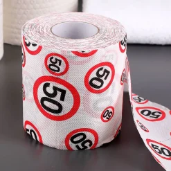 bedrucktes Toilettenpapier zum 50. Geburtstag