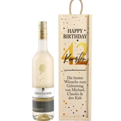 Bedruckte Weinbox mit Maybach Wein zum Geburtstag