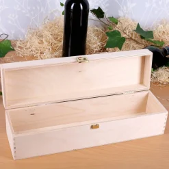 bedruckte Wein-Geschenkbox aus Holz zur Hochzeit