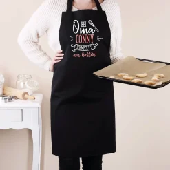Bei Oma schmeckt's am besten! Schürze mit Namensaufdruck