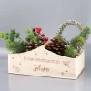 Bepflanzbare Holzkiste zu Weihnachten mit persönlicher Gravur