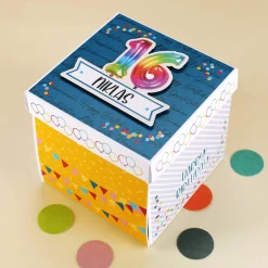 Überraschungsbox zum 16. Geburtstag - Verpackung für Geldgeschenk
