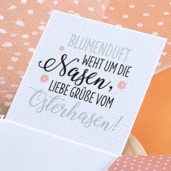 Überraschungsbox zu Ostern mit niedlichem Osterhasen und Ihrem Wunschnamen