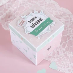 Überraschungsbox zur Hochzeit für Geldgeschenk, Gutscheine und Glückwünsche
