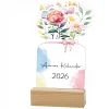 Besonderer Blumenstraußkalender im Watercolor-Stil mit Wunschtext