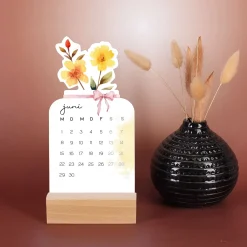 Besonderer Blumenstraußkalender im Watercolor-Stil mit Wunschtext