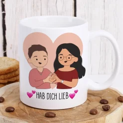 Beste Freundinnen Tasse mit auswählbaren Figuren und Sprüchen